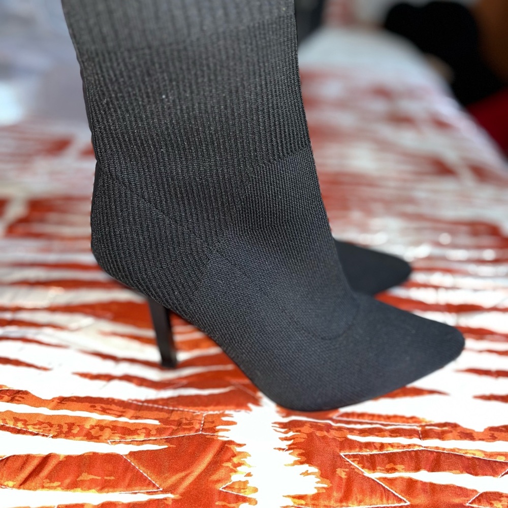 Elegant Black Women's Sock Boots